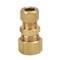 Thrifco Plumbing No. 62R 1/2 Inch x 3/8 Inch Lead-Free Brass Compression Coupling 4401061 - alternate 4